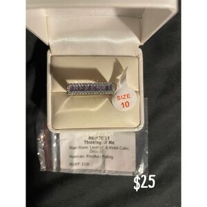 Lavender and Violet Cubic Zirconia Ring